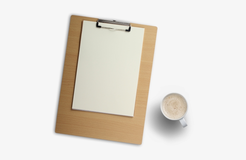 Download Wood Clipboard And Coffee Cup Png Image - Paper Clip Board Png, transparent png