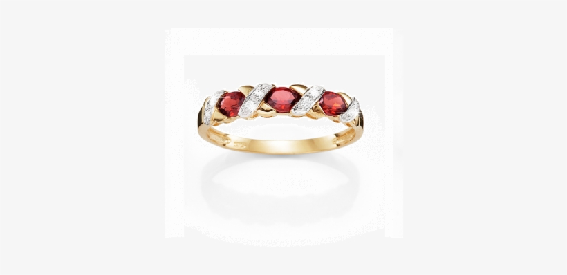 9ct Garnet & Diamond Ring - Ring, transparent png