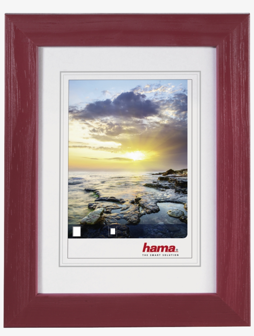 "bahia" Wooden Frame, Garnet Red, 13 X 18 Cm - Holzrahmen Bahia, Wenge, 13 X 18 Cm, transparent png