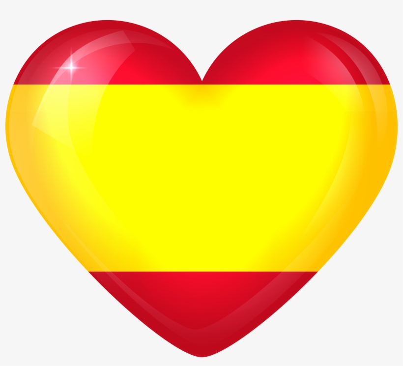 Clip Art Royalty Free Library Large Heart Gallery Yopriceville - Heart With Spanish Flag, transparent png