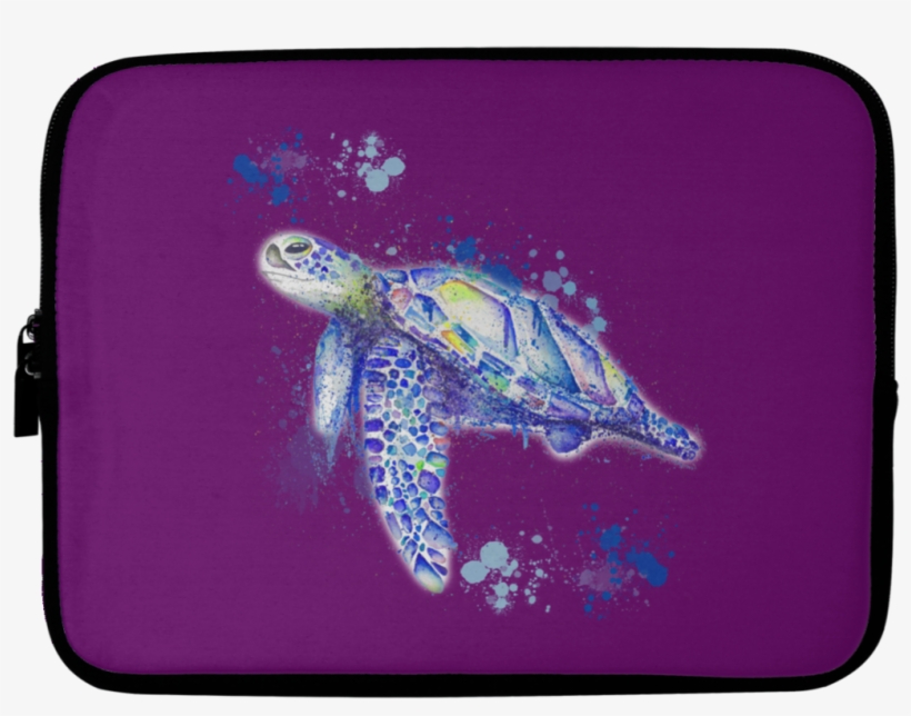 Watercolor Sea Turtle Laptop Sleeves - Turtle, transparent png