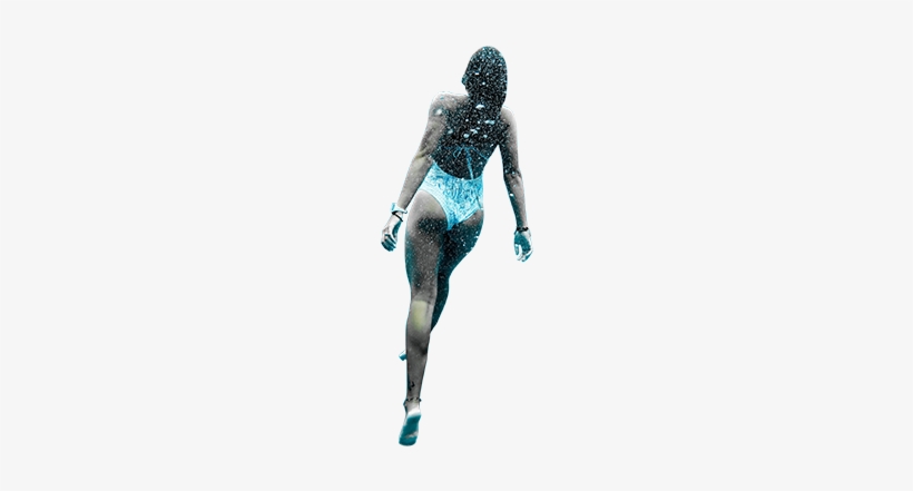 Girl Under Water Png, transparent png