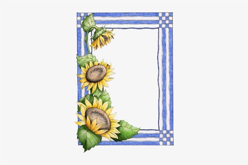 B *✿* Borders For Paper, Borders And Frames, Page Borders - Border Design Sunflower, transparent png