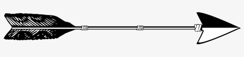 Black Feathered Tribal Arrow Png - Portable Network Graphics, transparent png