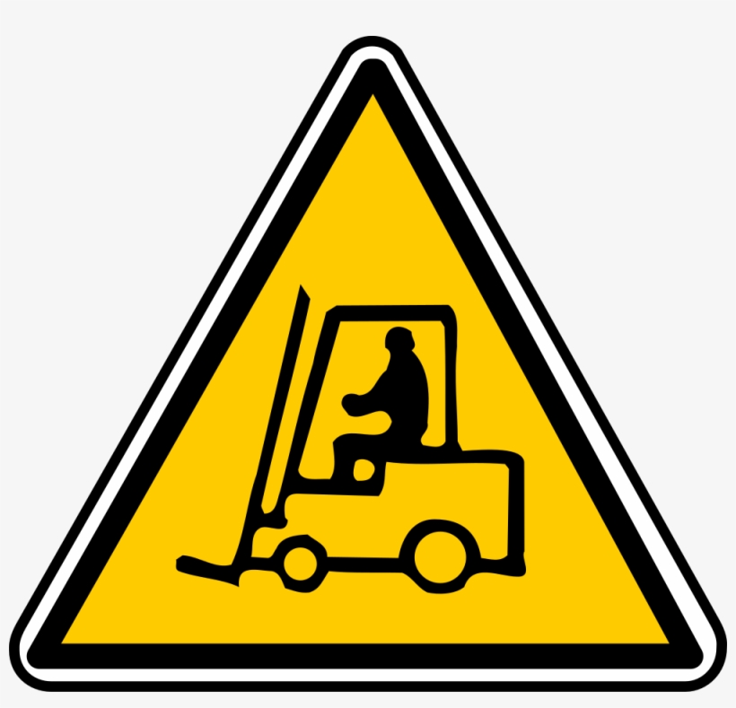 Forklift Warning Sign - Danger Forklift Png, transparent png