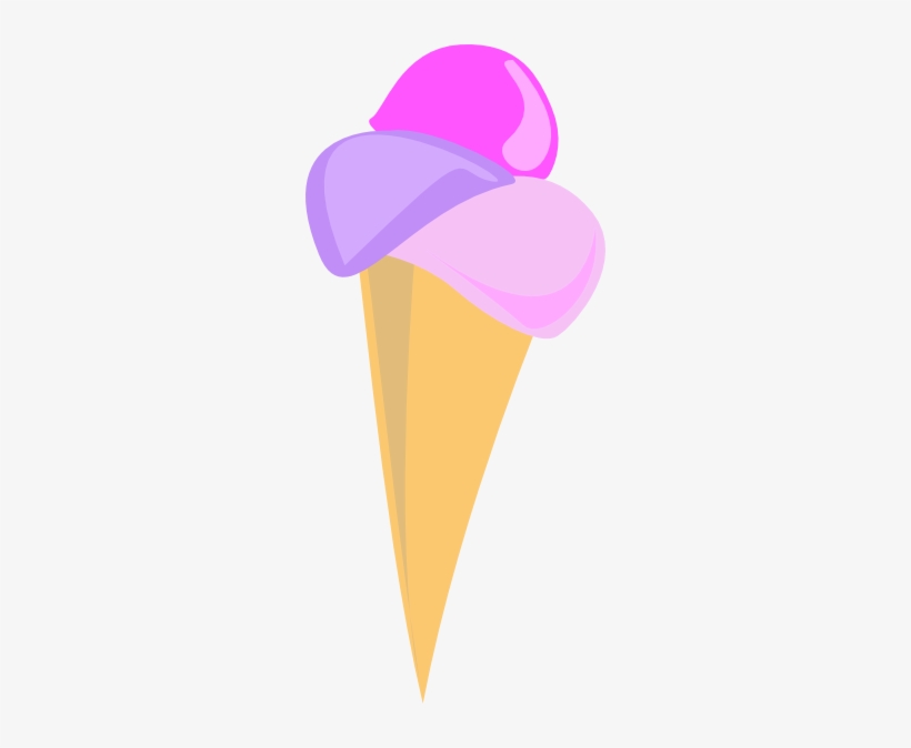 Free Cute Cartoon Ice Cream In Cone Clip Art Uksssp - กรวย ไอ ติ ม Png, transparent png