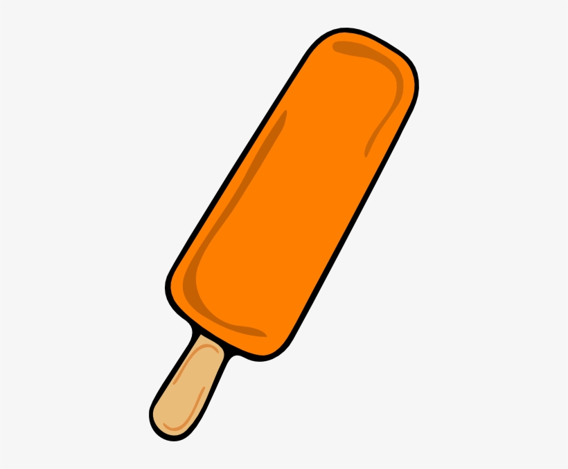 Ice Cream Bar Orange Clip Art - Clip Art Ice Lolly, transparent png