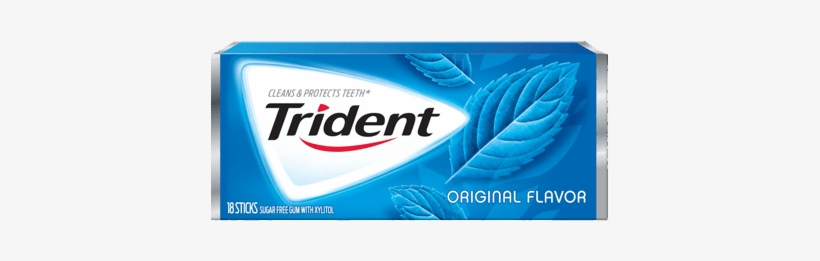Trident Original Flavor Gum - Trident Gum, Sugar Free, Bubblegum - 18 Sticks, transparent png