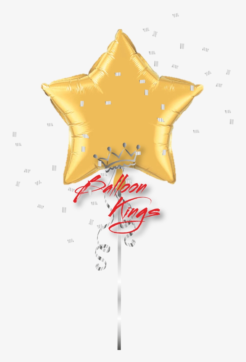Pioneer Balloon - Gold Star Mylar Balloon, transparent png