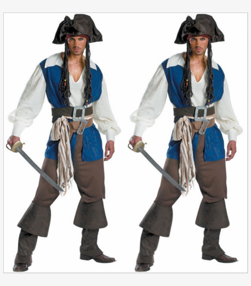 Pirates Of The Caribbean Jack Sparrow Outfit Cosplay - Mens Pirates Of The Caribbean Captain Jack Sparrow, transparent png