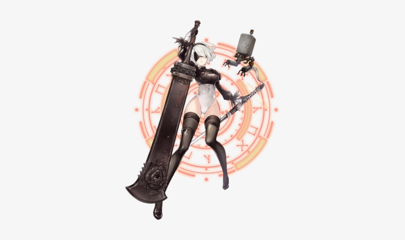 2b/crusher - Nier: Automata, transparent png