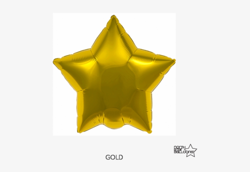 Picture Of Foil Balloon Gold Star 23cm - Star Metallic Gold Self Sealing (flat) 22cm Balloon, transparent png