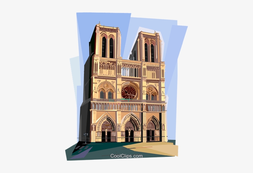 Notre Dame De Paris, France Royalty Free Vector Clip - Notre Dame Cathedral Clipart Png, transparent png
