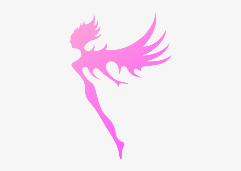 Edible Image Cake Topper Fairy Silhouette Pink - Pixie Art Myth, transparent png