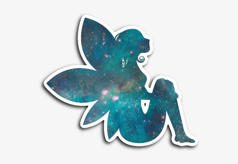 Teal Fairy Silhouette Vinyl Die Cut Sticker - Tarjetas Para Mujer De Amor Y Amistad, transparent png
