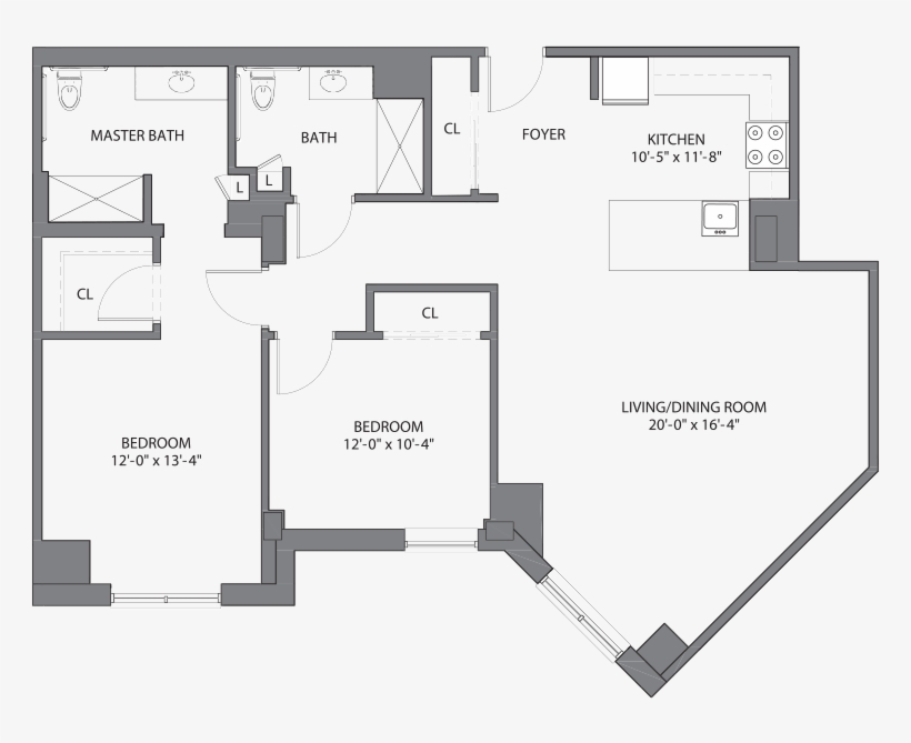 Mpw Floor Plan 0002 Spruce 2b - Floor Plan, transparent png