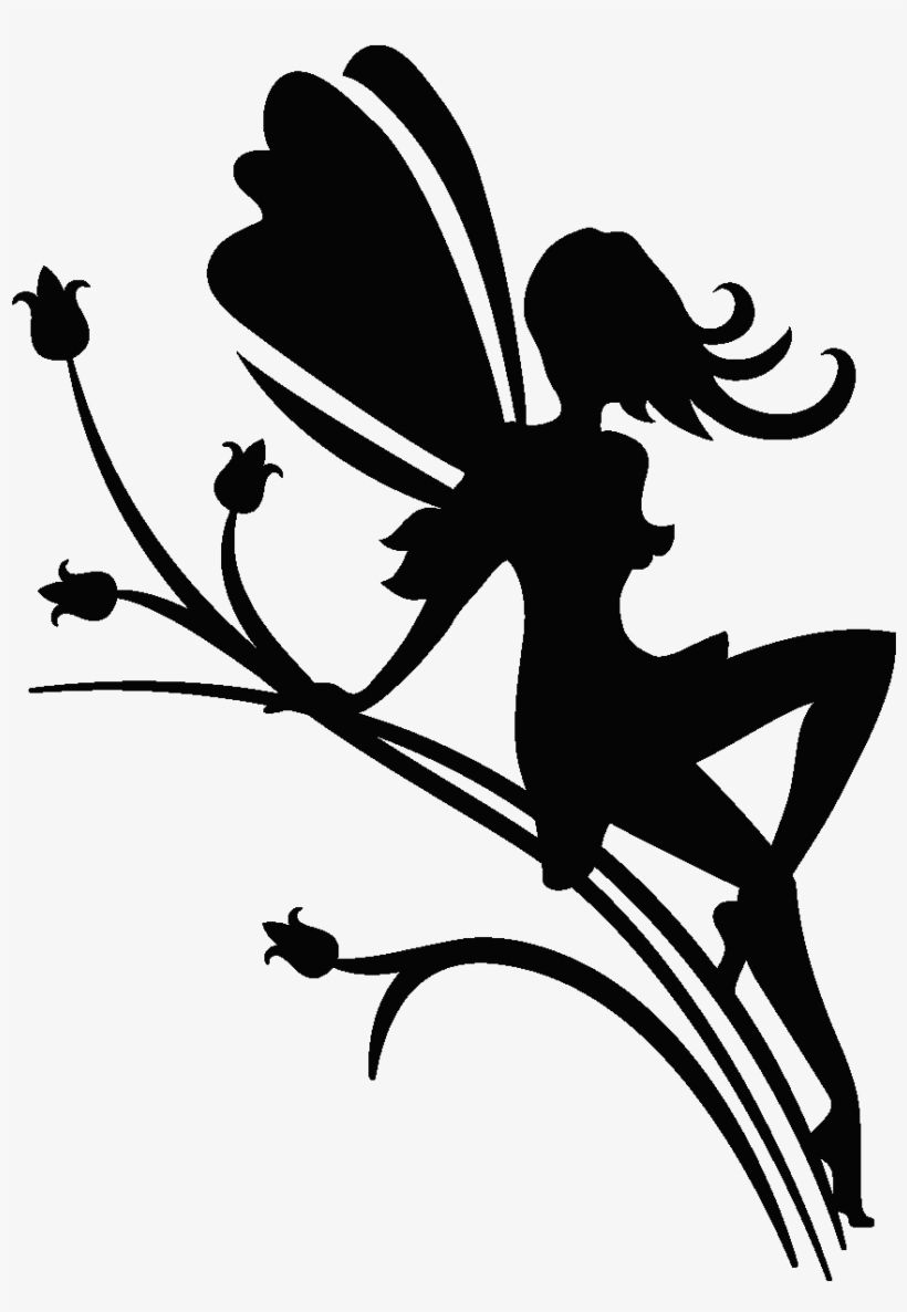 Fairy Silhouette Png Download - Motif De Fée, transparent png