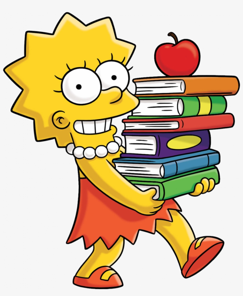 I Was An Artsy, Bookworm, Slightly Pretentious Kid - Lisa Simpson In School, transparent png