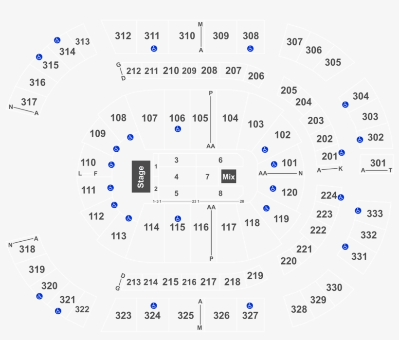 Bridgestone Arena 147 Section, transparent png