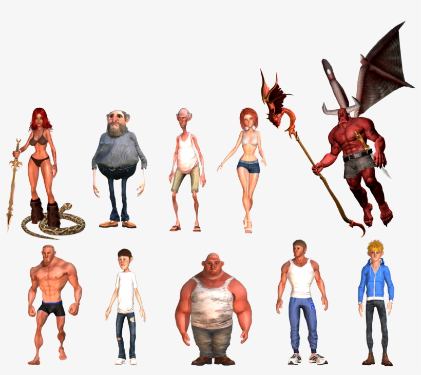Iclone Cartoon Characters, transparent png