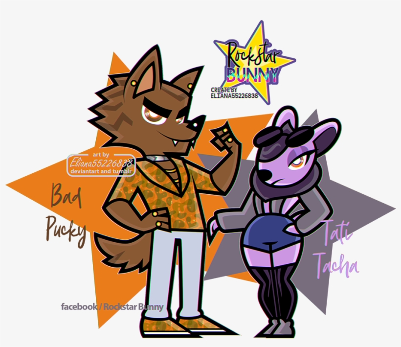 Bad Pucky And Tati Tasha - Cartoon, transparent png