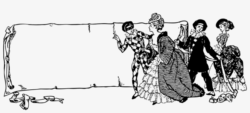Vintage Masquerade Banner - Drama Png, transparent png