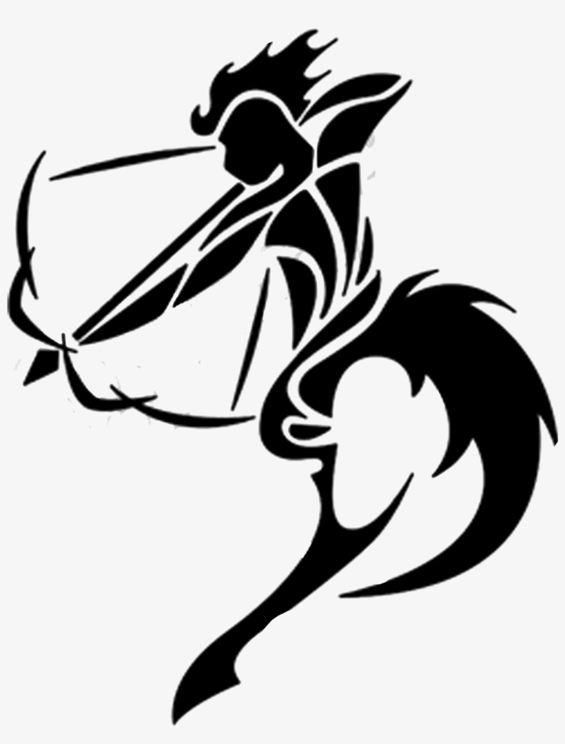 Sagittarius Free Png Image - Sagittarius Tribal Tattoo, transparent png