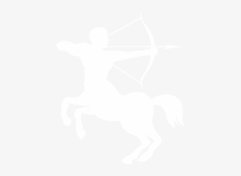 Sagittarius - Black And White Sagittarius, transparent png
