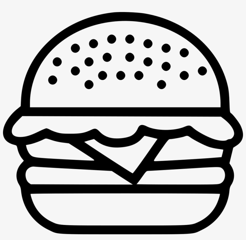 Hamburger Burger Food Junk Sandwich Beef Chicken Comments - Burger Icon Png, transparent png