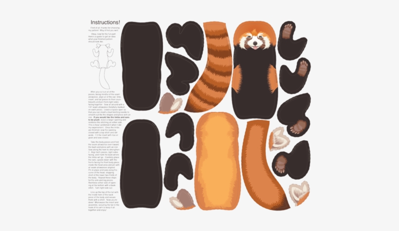 Red Panda Pillow - Free Printable Red Panda, transparent png