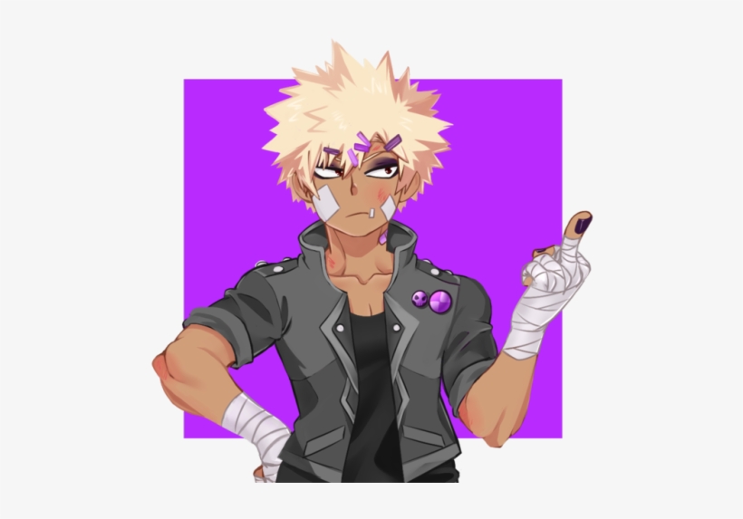A Goth/punk Bakugou, Which Might As Well Be Canon Because - Cartoon, transparent png