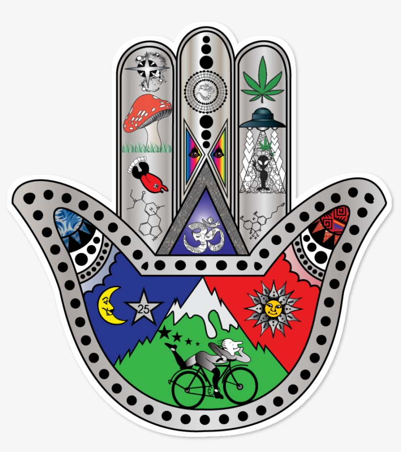Adesivo Hamsá Psicodélica - Crest, transparent png