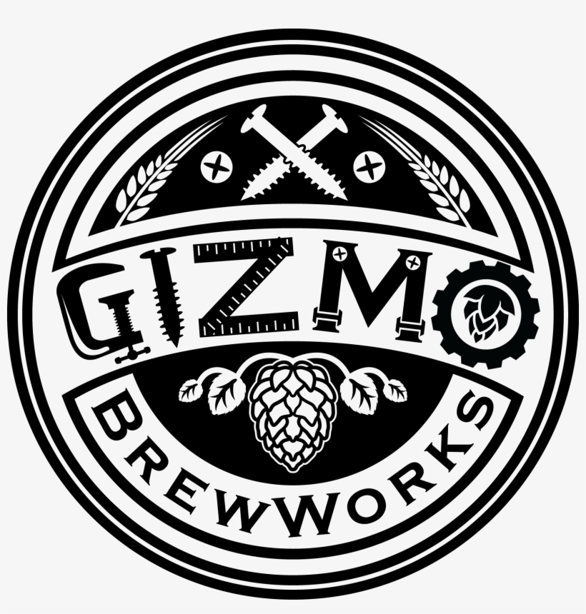 Gizmo Circle Text Inside, Black - Gizmo Brew Works, transparent png