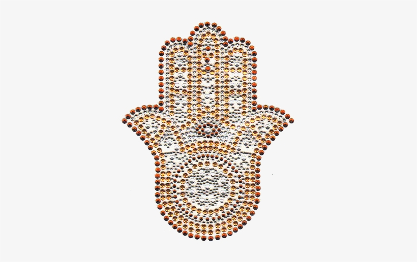 Hamsa Medium Gold Crystal - Motif, transparent png