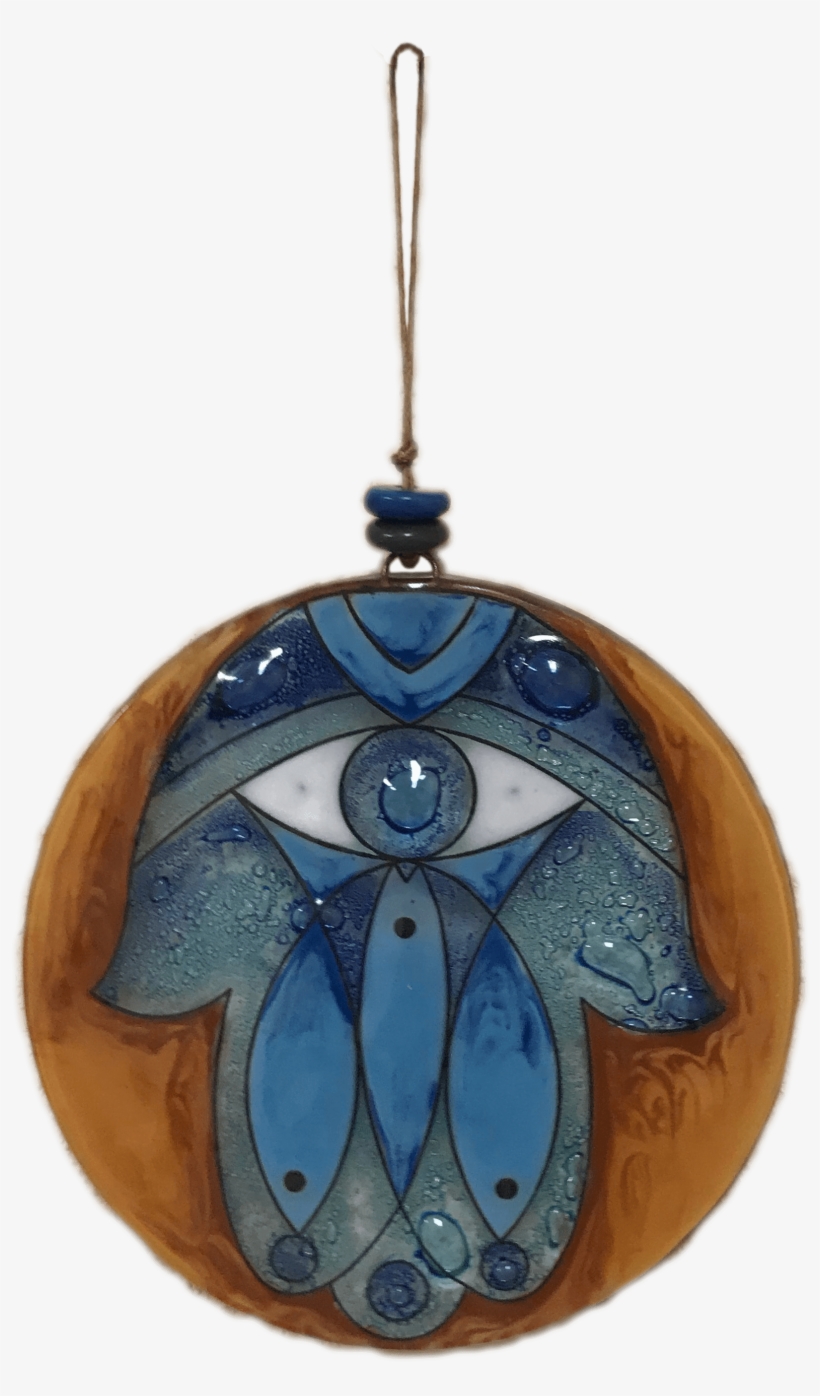 Glass Hamsa Suncatcher Sukkah Decoration From The Sukkah - Suncatcher, transparent png