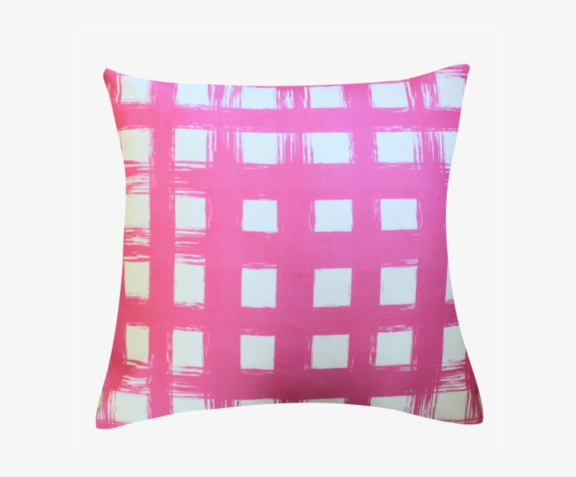 Brush Plaid Orchid Pillow - Brush Check Pillow Orchid/white 20 X 20 By Clairebella, transparent png