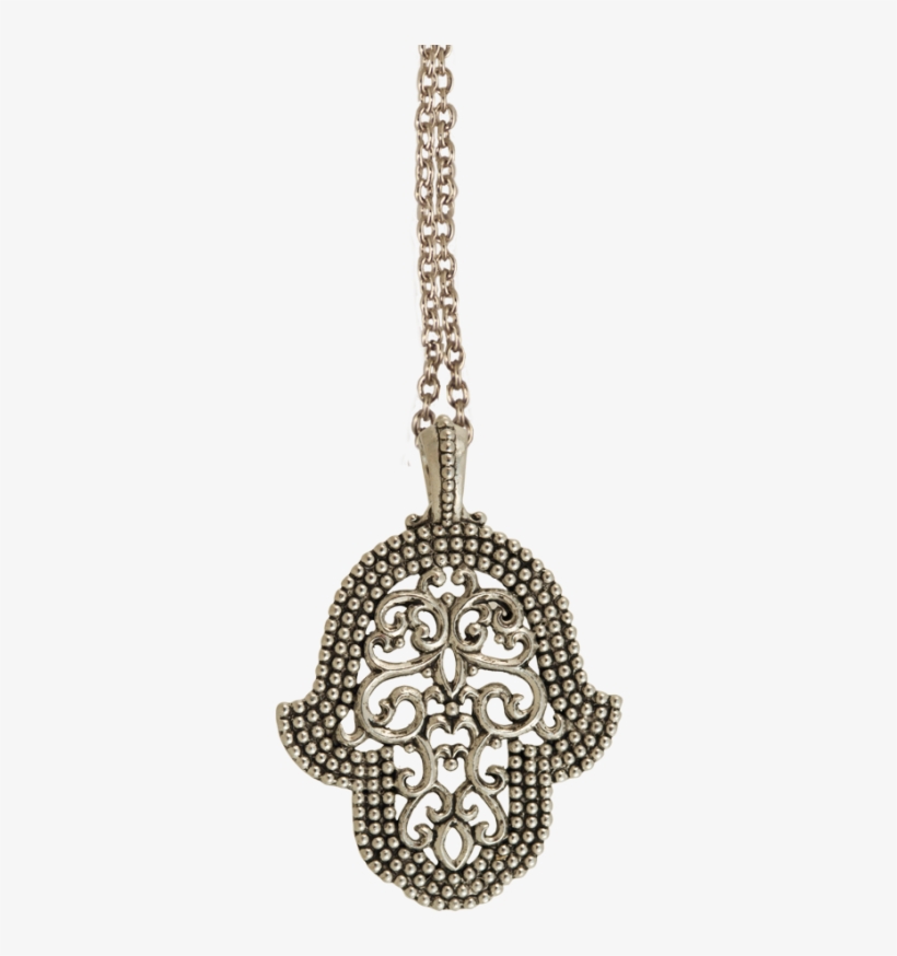 Beaded Hamsa Necklace, transparent png
