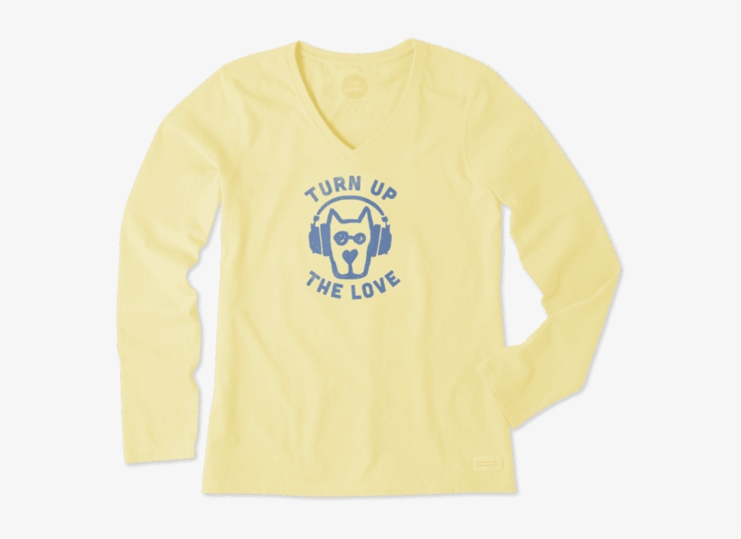 Women's Turn Up The Love Rocket Long Sleeve Crusher - Emblem, transparent png