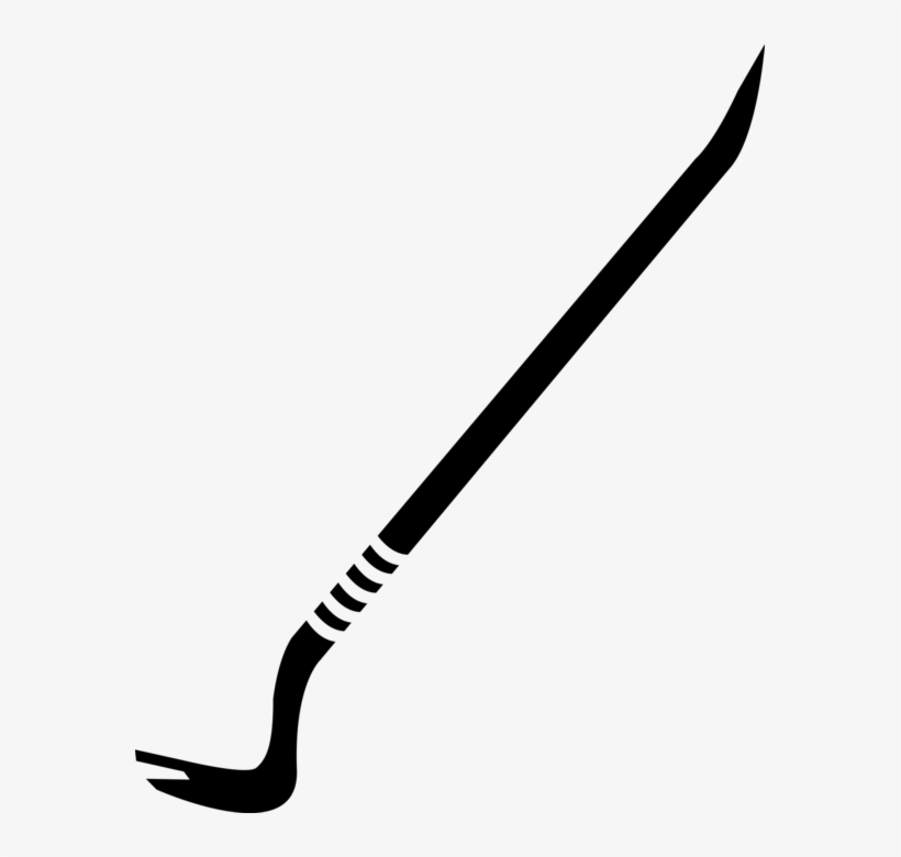 Clip Art Black And White Wrecking Bar Vector Image - Crow Bar Vector Png, transparent png