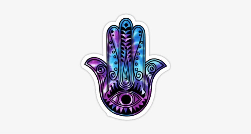 "tie Dye Hamsa" Stickers By Shellbee1234 - Hamsa Drawing, transparent png