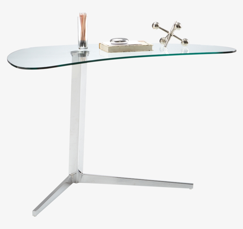 Camp Uniquely Shaped Tempered Glass Top With High Shine - Sunpan Modern Campaign Writing Desk, transparent png