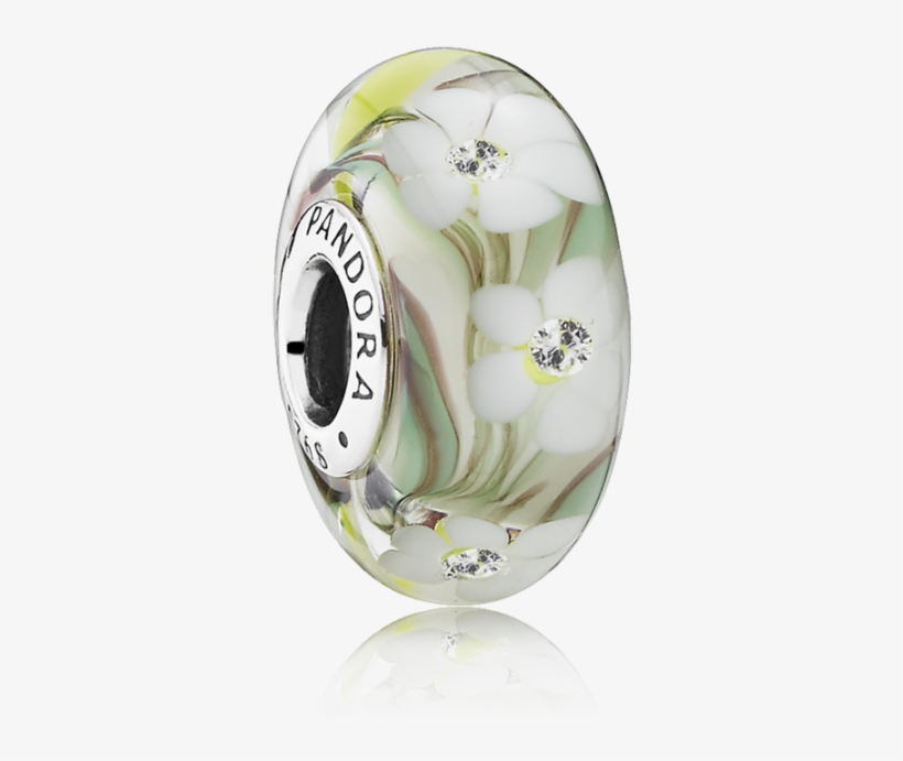 Pandora Wild Flowers Charm, Murano Glass Clear Cz - Pandora 791638cz Wild Flowers Charm, transparent png