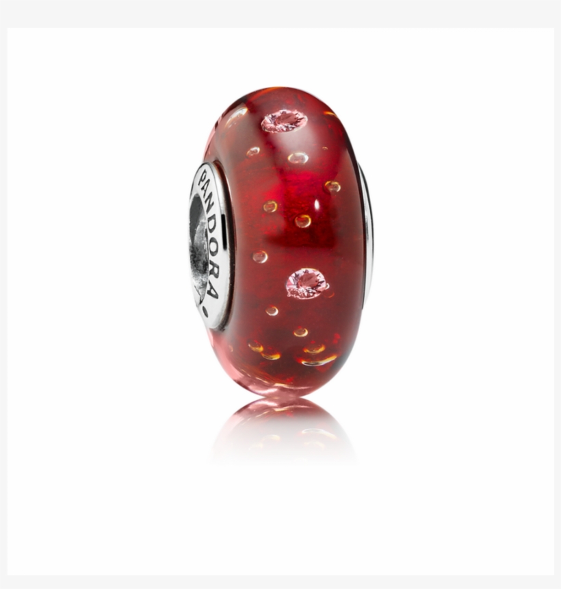 Pandora Red Effervescence Charm, Murano Glass Clear - Red Effervescence Murano Glass Charm - Pandora, transparent png