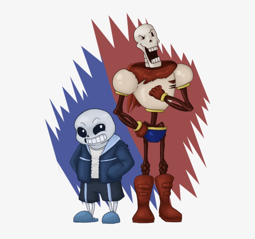 Sans And Papyrus By Kikichan - Drawing, transparent png