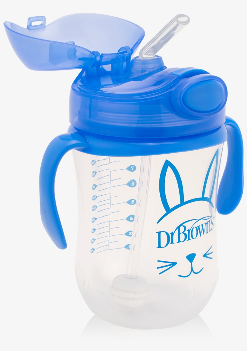 Blue Weighted Straw Cups 3q - Dr Brown's Baby's First Straw Cup, transparent png