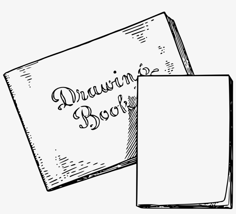 Drawing Textbooks Bored Clip Black And White Stock - Drawing Book Clipart, transparent png