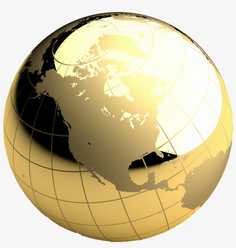 Chrome Globe, transparent png