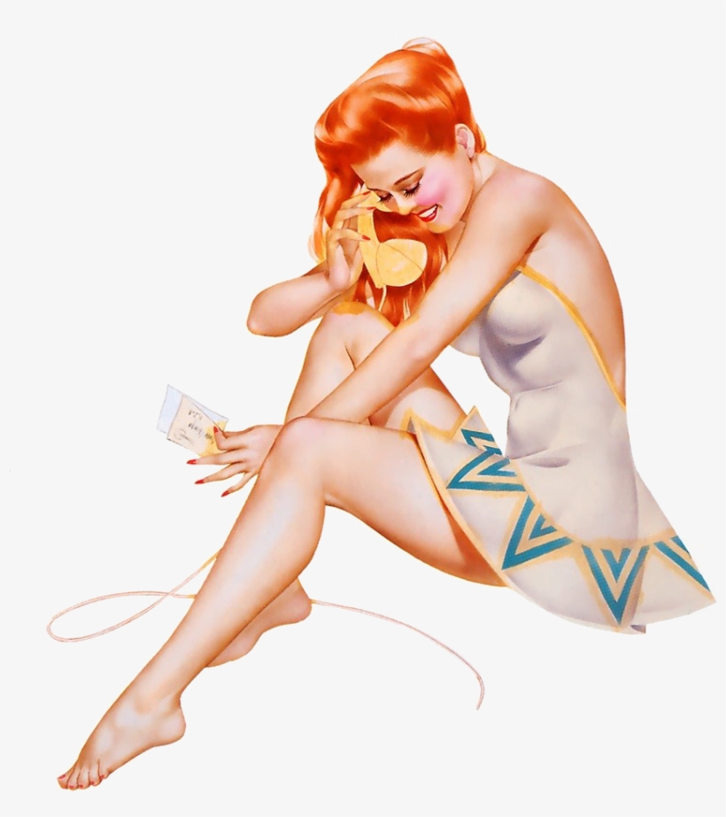 Vintage Pin Up Png Png Transparent Download - Etérea Dekokissen Kissenhülle Vintage Frau 40x40 Cm, transparent png