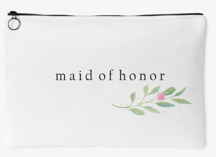 Minimalist Watercolor Floral Accessory Bag - Wedding, transparent png