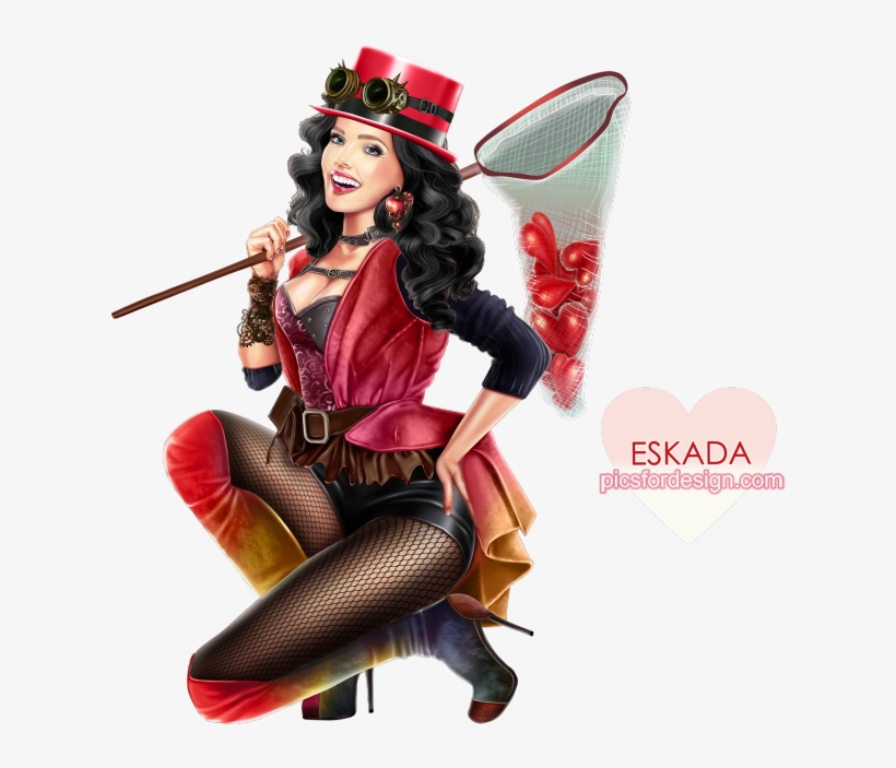 Tube Pinup Png Steampunk Girl - Doll, transparent png